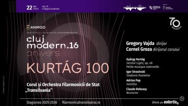 Kurtág 100 – concertul vocal-simfonic de închidere a ediției din acest an a Festivalului „Cluj Modern”
