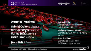 Cvartetul Transilvan alături de flautistul János Bálint