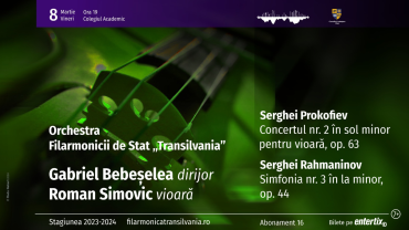 Concert simfonic – Gabriel Bebeșelea – dirijor / Roman Simovic – vioară