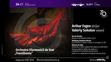 Violonistul Valeriy Sokolov pe scena Filarmonicii clujene